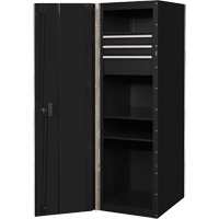 RX Series Side Cabinet, 3 Drawers, 19" W x 25" D x 61" H, Black TEQ493 | Kelford