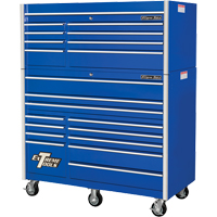 RX Series Rolling Tool Cabinet, 12 Drawers, 55" W x 25" D x 46" H, Blue TEQ501 | Kelford