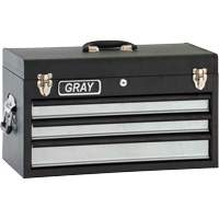 Tool Box - 3 Drawers, 10" D x 20-1/2" W x 12" H, Black Kelford
