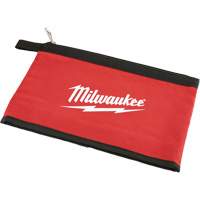 Zipper Pouch, Canvas, 1 Pockets, Black/Red Kelford