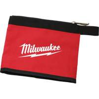Multi-Size Zipper Pouches - Set of 3, Canvas, 3 Pockets, Black/Red Kelford