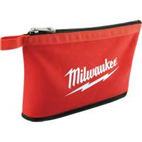 Coloured Zippered Pouches - Set of 3, Canvas, 3 Pockets, Black/Red Kelford