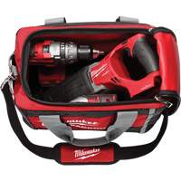 Packout Tool Bag, Ballistic Nylon, 2 Pockets, Black/Red Kelford