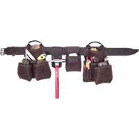 Deluxe Contractor's Tool Belt, Leather, Tan Kelford