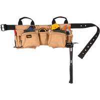 Ceinture &agrave; outils pour menuisier, Cuir, Havane Kelford