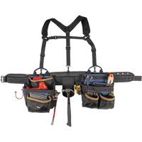 Ceinture &agrave; outils de luxe, Polyester, Noir Kelford