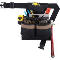 Small Deluxe Tool Belt, Polyester, Black Kelford