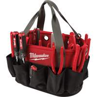 Utility Oval Bag, Ballistic Nylon, 24 Pockets, Black/Red Kelford