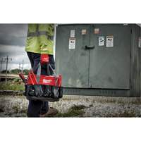 Utility Oval Bag, Ballistic Nylon, 24 Pockets, Black/Red Kelford