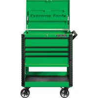 EX Deluxe Series Tool Cart, 4 Drawers, 22-7/8" L x 33" W x 44-1/4" H, Green TER032 | Kelford