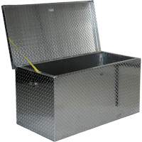 Aluminum Treadplate Portable Tool Box, 25-1/16" D x 49-1/4" W x 24" H, Silver Kelford