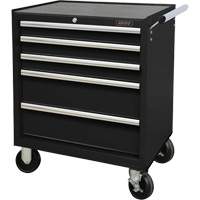 Industrial Tool Cart, 5 Drawers, 27" W x 18-3/4" D x 31-1/2" H, Black TER064 | Kelford