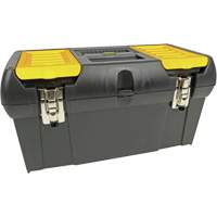 2000 Series Tool Box with Tray, 19-1/5" W x 10-1/5" D x 9-4/5" H, Black/Yellow TER078 | Kelford