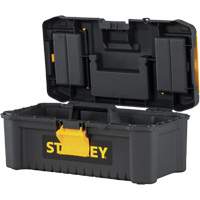 Essential<sup>®</sup> Tool Box with Tray, 12-1/2" W x 7-3/8" D x 5-1/8" H, Black/Yellow TER083 | Kelford