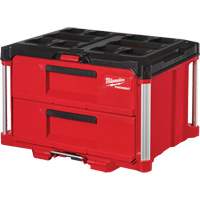 Packout™ 2-Drawer Tool Box, 14-1/3" W x 16-1/3" D x 22-1/5" H, Black/Red TER110 | Kelford