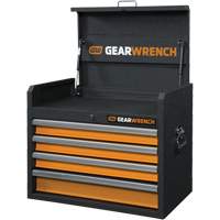 GSX Series Tool Chest, 26" W, 4 Drawers, Black/Orange TER208 | Kelford