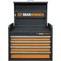 GSX Series Tool Chest, 26" W, 4 Drawers, Black/Orange TER208 | Kelford