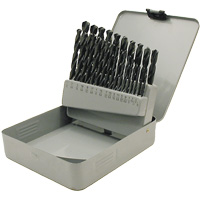 Coffret de forets en oxyde noir JET-KUT, 29 morceaux, Acier rapide Kelford