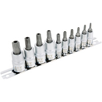 Jeu de douilles antiviol TORX 1/4" & 3/8" SS1438-10TB 10 mcx Kelford