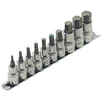 Jeu de douilles SAE HSW3812-10, Hexagonale, Prise 1/2"/3/8", 10 mr Kelford
