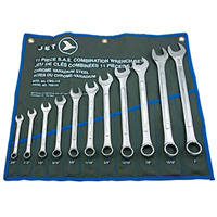 11-Piece SAE Raised Panel Combination Wrench Set, Combination, 11 Pieces, Imperial Kelford