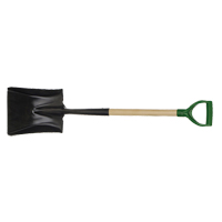 Square Point Shovel, Wood, Tempered Steel Blade, D-Grip Handle, 29" Long Kelford