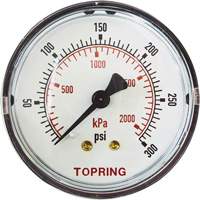 Replacement Pressure Gauge, 2" , 0 - 175 psi, Back Mount, Analogue Kelford