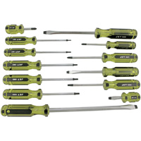 JHMSS-13 Jumbo Handle Mechanic's Screwdriver Set, 13 Pcs., Magnetic Kelford