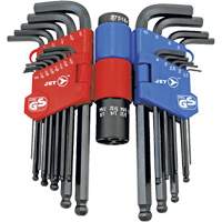 JBHK-22SM Ball Nose Hex Key Set, 22 Pcs., Metric & Imperial Kelford