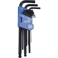JBHK-9M Ball Nose Hex Key Set, 9 Pcs., Metric Kelford