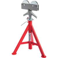 Roller Head Low Pipe Stand #RJ-98, 59-104 cm Height Adjustment, 12" Max. Pipe Capacity, 1000 lbs. Max. Weight Capacity TNX169 | Kelford