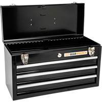 Boîte &agrave; outils portative, 20" la, 3 tiroirs, Noir Kelford