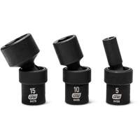 Jeu de 12 douilles m&eacute;triques flexibles universelles &agrave; chocs 1/4" &agrave; 6 pans Kelford