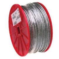 Wire Cable, 500' (152.4 m) x 1/16", 96 lbs. (0.048 tons), Galvanized Kelford