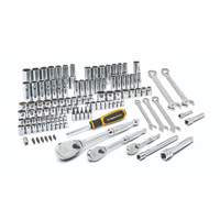 Jeu d'outils pour m&eacute;caniciens &agrave; 6 et 12 pans standards et profonds de 1/4", 3/8" et 1/2" SAE/m&eacute;triques Kelford