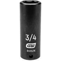 SAE Socket, Impact, 3/4", 1/2" Drive, 6 Points, Deep Kelford