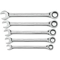 Jeu de cl&eacute;s &agrave; cliquet &agrave; 12 pans et 72 dents, Combinaison, 5 morceaux, M&eacute;trique Kelford