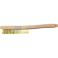 Curved-Handle Scratch Brushes, Brass, 4 x 19 Wire Rows, 14" Long TT169 | Kelford