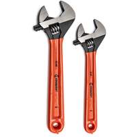 Black Oxide Wrench Set with Cushion Grips, Adjustable, 2 Pieces, Imperial and Metric Kelford