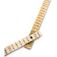 Red End&reg; Oversized Brick Mason Rule, 6' L, Wood, 1/16" Graduations Kelford