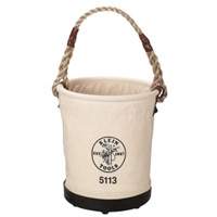 Tapered-Wall Bucket, Canvas, 1 Pockets, Black/Natural Kelford