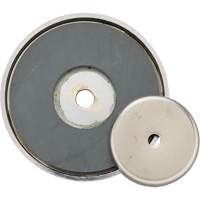 Ceramic Shallow Pot Magnet, 1-3/8" Dia., 12 lbs. Pull TV294 | Kelford