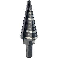 #4 Step Drill Bit, 3/16" - 7/8" , 1/16" Increments, High Speed Steel Kelford