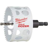 Scie-cloche Hole Dozer avec arbre, 3", Profondeur de la coupe 1-5/8", Bim&eacute;tal Kelford