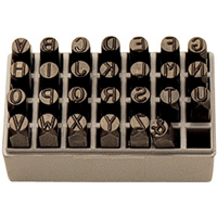 Jeu de lettres pour estampage &agrave; la main, 27 morceaux Kelford