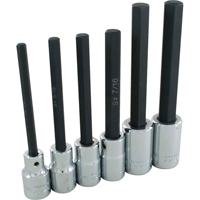 Hex Head Socket Set, Hex, 1/2" Drive, 6 Pcs Kelford