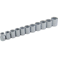 Socket Set, 11 Pcs, 3/8" Drive Size Kelford