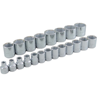 Socket Set, 21 Pcs, 3/8" Drive Size Kelford