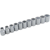 Socket Set, 11 Pcs, 3/8" Drive Size Kelford