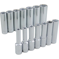 Jeu de douilles, 14 Mcx, Prise de 3/8", Profond Kelford